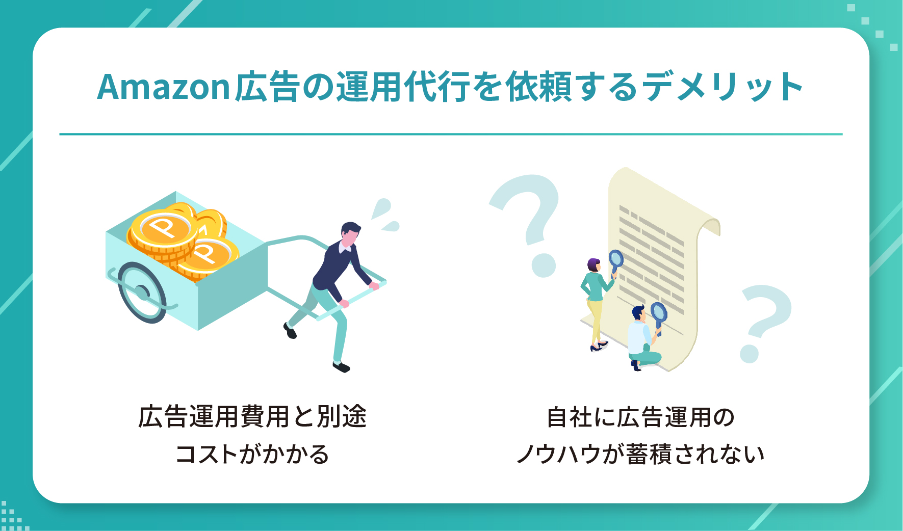 Amazon広告の運用代行を依頼するデメリット