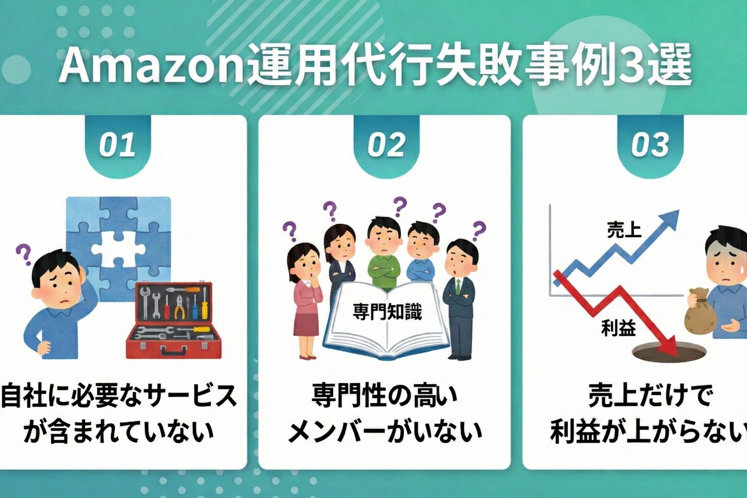 Amazon運用代行で失敗しないための3つのポイント
