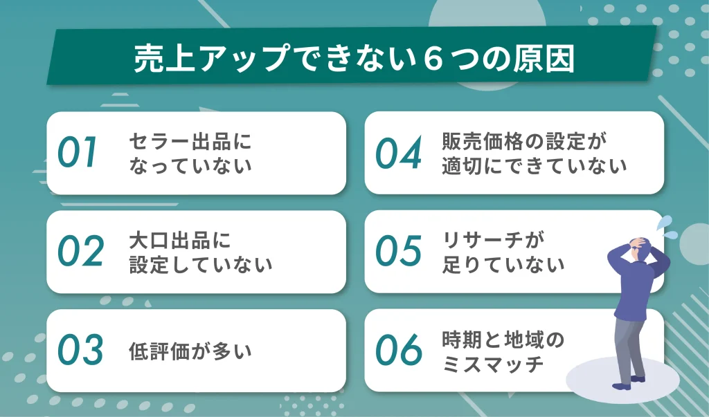 Amazonで売上が伸びない6つの原因
