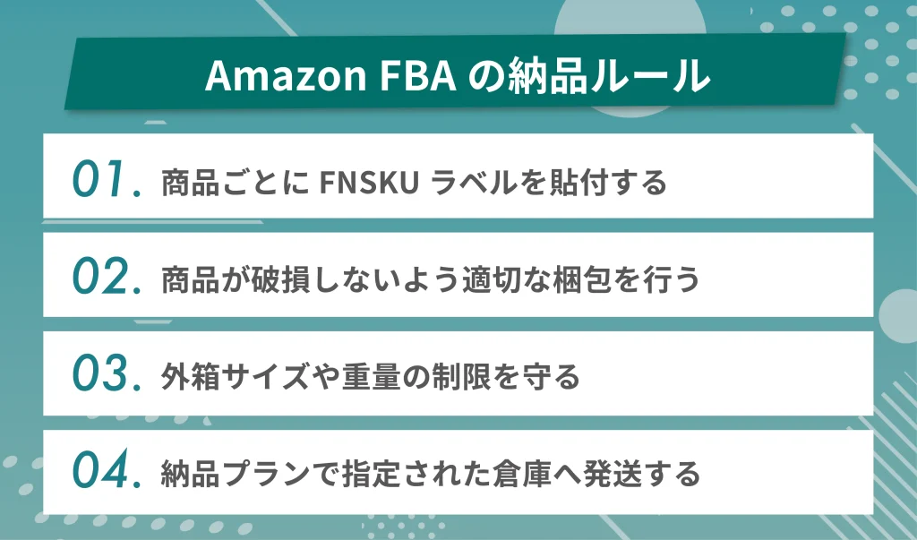 Amazon FBAの納品ルール