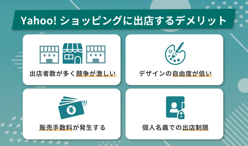 Yahoo!ショッピングに出店するデメリット
