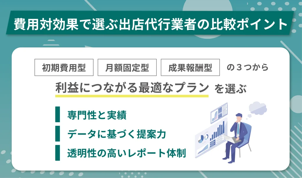 費用対効果で選ぶ出店代行業者の比較ポイント
