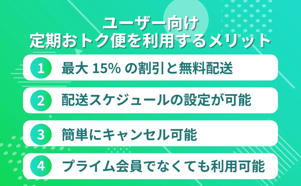 【ユーザー向け】Amazon定期おトク便を利用するメリット