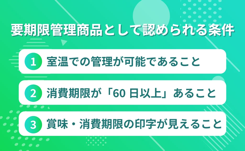 Amazonで要期限管理商品として認められる条件