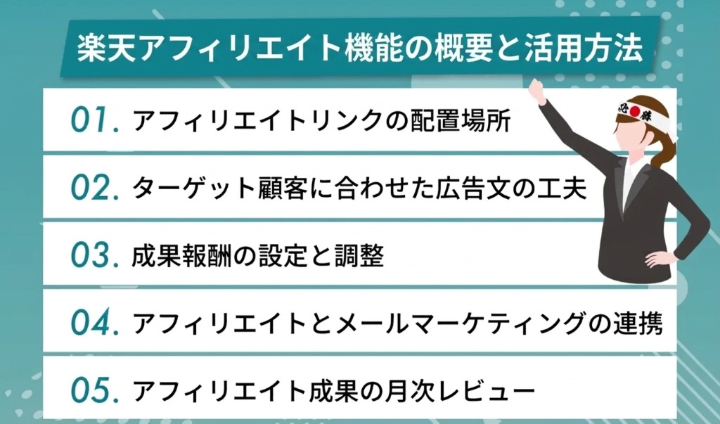 楽天アフィリエイト機能の概要と活用方法